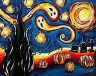 Paint Nite: “Starry Ghosts”