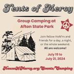 Tents of Mercy - Group Camping at Afton State Park