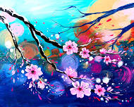 Paint Nite: Electric Cherry Blossom