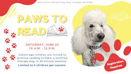 Paws to Read to a Therapy Dog with the HCPL