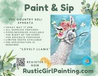 Lovely Llama Paint and Sip