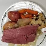 Corned beef or Ham and cabbage dinner