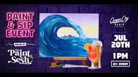 'The Big Wave' Paint and Sip at Queen City Radio