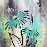 Paint Nite: Whimsical Blue Gerbera