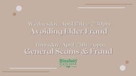 Avoiding Elder Fraud w/ Blissfield State Bank