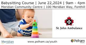 St.John Ambulance Babysitting Course at the Meridian Community Centre - Fonthill