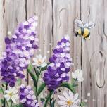 Paint Nite: Bee-utiful Barnyard Lilacs