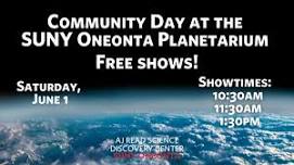 Community Day at the SUNY Oneonta Planetarium