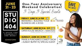 Studio 404 One-Year Anniversary Weekend Celebration (June 21-23, 2024)