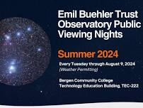 Emil Buehler Trust Observatory Public Viewing Nights