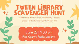 Tween Library Scavenger Hunt