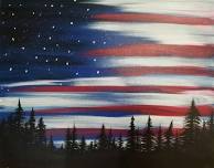 American Skyscape Canvas Paint Night