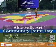 Sidewalk Art at Prentis Park Community Paint Day