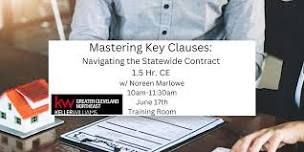 Mastering Key Clauses: Navigating the Statewide Contract 1.5 Hr CE w/ Noreen Marlowe