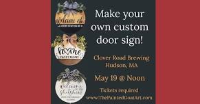 Custom Door Signs @ Clover Road Brewing