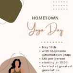 Hometown Nutrition and Hometown Fitness Yoga in the park