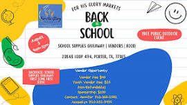 Back to School- School Supplies Giveaway- Vendor Market