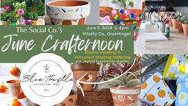 June Crafternoon - planter painting & succulent potting