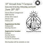 18th Annual Area 7 Campout June 28-30, Devil’s Elbow