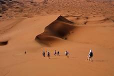 One Night Desert Camping & Trekking Walking Tour: Luxurious Tent, Local Guide, SandBoarding