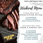 Friday and Saturday Dinners at The White Lake Eagles