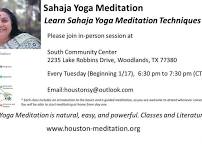 In Person Free Meditation in Woodlands