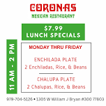 $7.99 Lunch Special at Corona's Mexican Restaurant