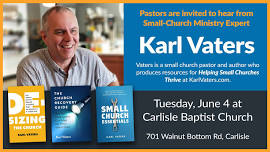 Small-Church Ministry Expert Karl Vaters to speak