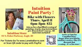 Bike with Flowers Paint Party at Intuition Eagle