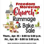 Annual Freedom Moravian Church rummage and bake sale