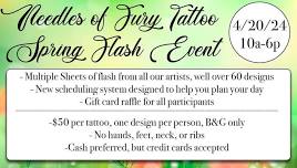 Needles of Fury Tattoo Spring Flash Event