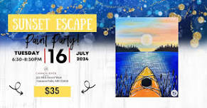 07/16 Paint Sunset Escape at Cannon River Winery, Cannon Falls, MN at 6:30 pm