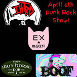 Punk Rock Show featuring It Hurts to be Dead, Ex Regrets, and BOOF!