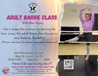 Adult Barre Class with Miss Alyssa!