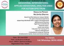 Behavioral Interventions: 
Applied Behavioral Analysis (ABA) 
for Autism Spectrum Disorder