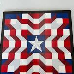 American Flag Barn Quilt Painting