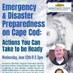 Emergency and Disaster Preparedness on Cape Cod: Actions You Can Take to be Ready