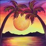 Bright Sunset Palms-Colorful Fun!18+