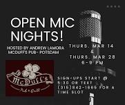 OPEN MIC NIGHT @ MCDUFF'S PUB! Hosted by Andrew LaMora 