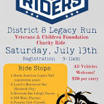 American Legion of Iowa District 8 Veterans and Children Foundation Charity Ride.