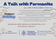 A talk with Formanite : Mr. Tariq Iqbal