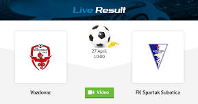 Vozdovac - FK Spartak Subotica Serbia / Super Lig April 27, 2024