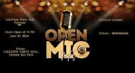 Open Mic Standup Comedy LakeView Party Hall , Chetpet Eco Park Chennai | Promoted by Marlen Mahal