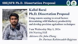 SBE/SFR Ph.D. Dissertation Proposal: Kallol Barai