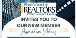 WCR: New Member Appreciation Meeting