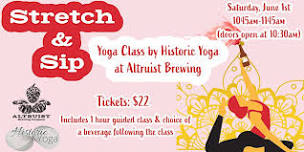 Sip & Stretch at Altruist Brewing