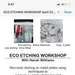 Eco Etching Workshop with Hanah Williams