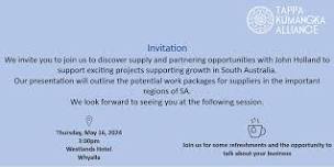 John Holland Project Supplier Opportunities - Regional Information Sessions