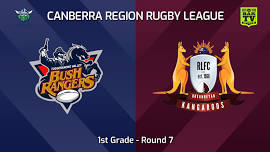 Canberra Round 7 - 1st Grade - Tuggeranong Bushrangers v Queanbeyan Kangaroos