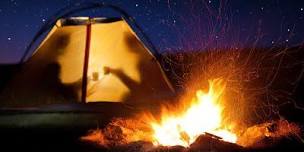 Moonlight campfire music camping,